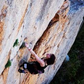 natalie berry warming up on the 7b crack