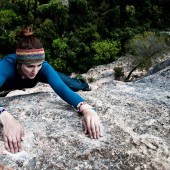 natalie topping out on the small crimps of pren nota