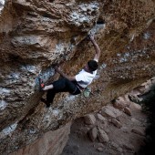 neil busby on a 7c at margalef